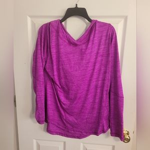 Danskin Now Purple Long Sleeve Hoodie Top